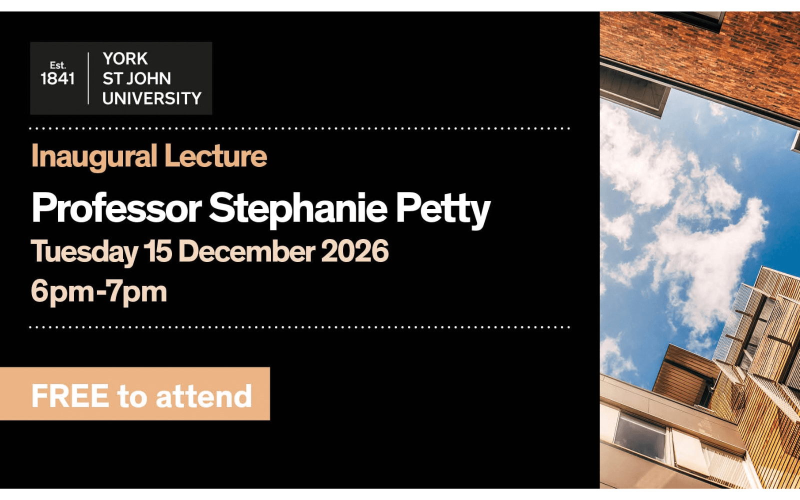 Cover for Stephanie Petty Inaugural Lecture