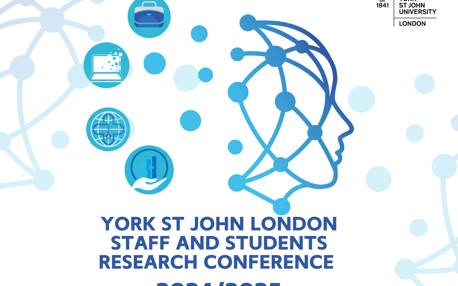 blue brain human technology logo and bubbles