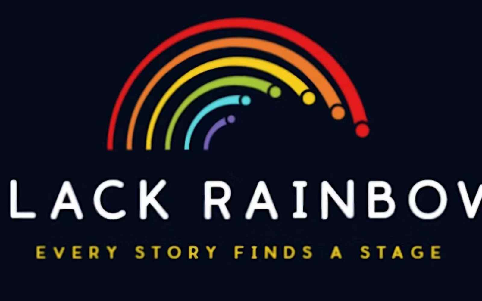 Black Rainbow logo - A rainbow on a black background