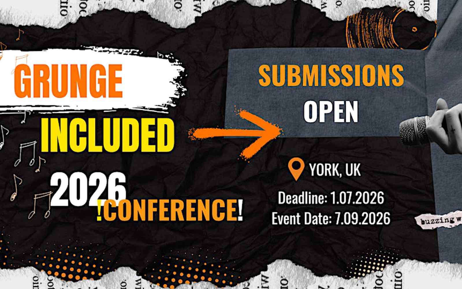 Grunge Included 2026 - Submissions open until 1 July