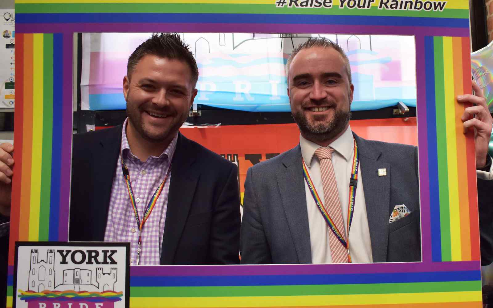 Rob Hickey and Phill Gray at York Pride launch