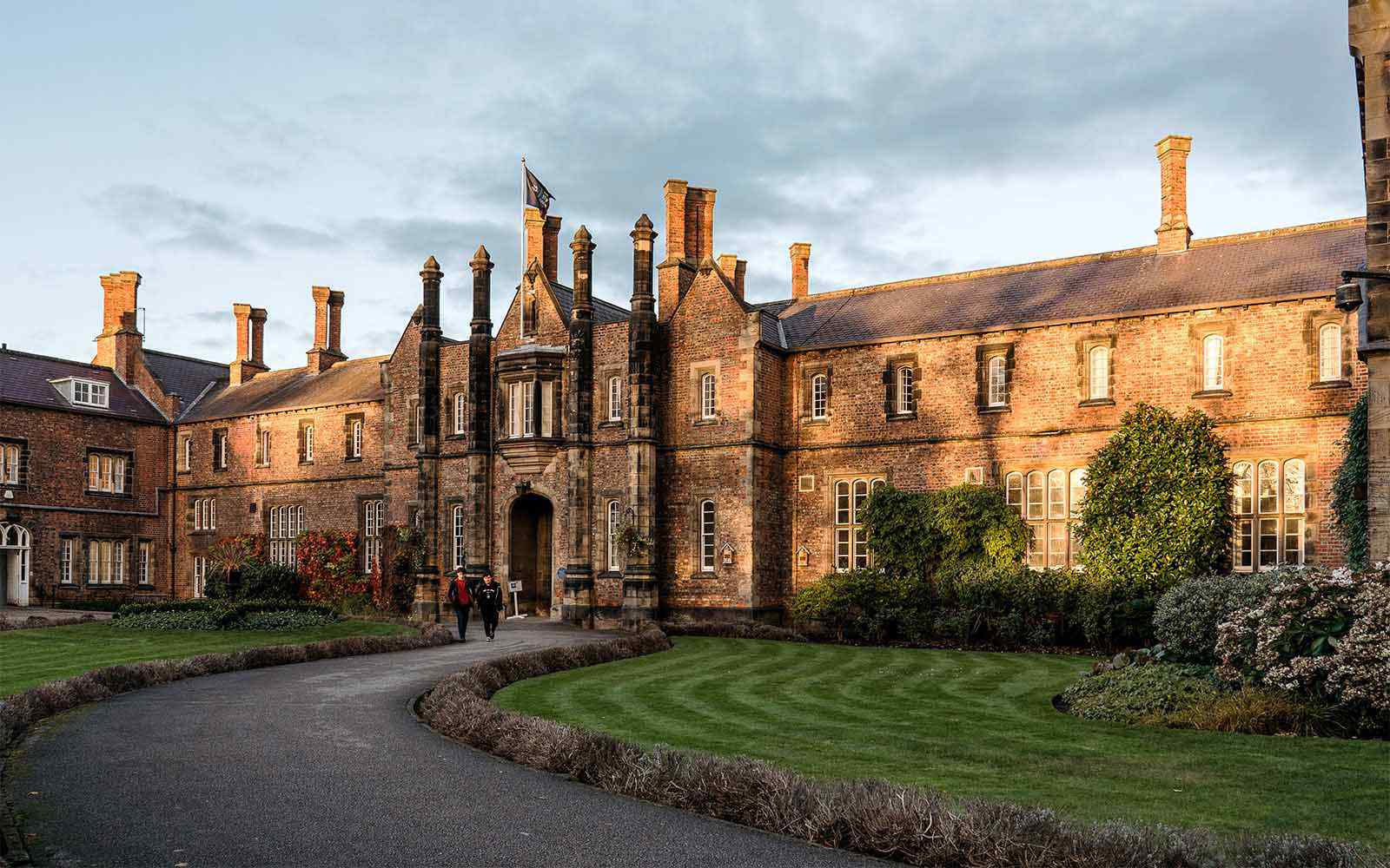 York St John University campus seen from Lord Mayors Walk in autumnal light.