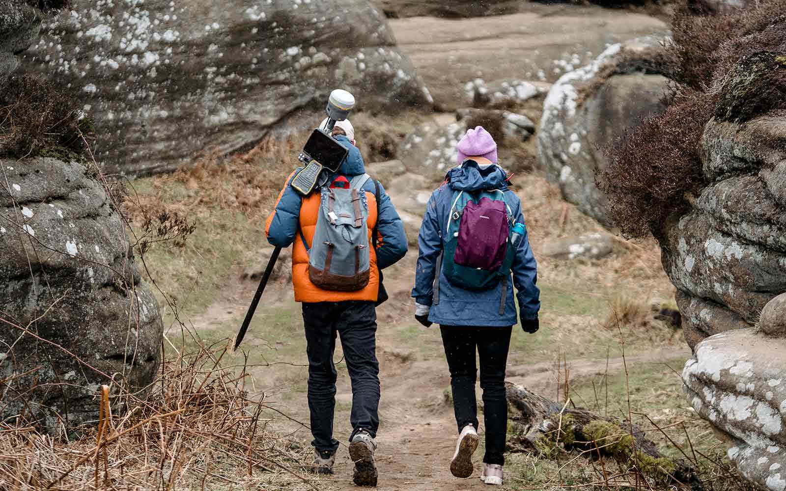 Geography students on fieldwork.