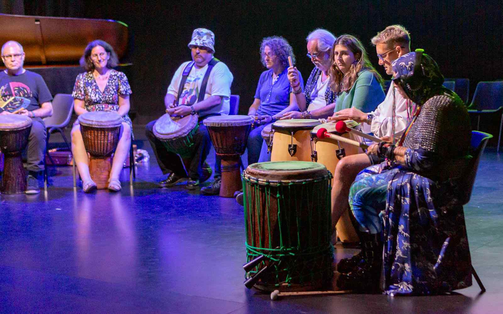 Converge students on international drumming course