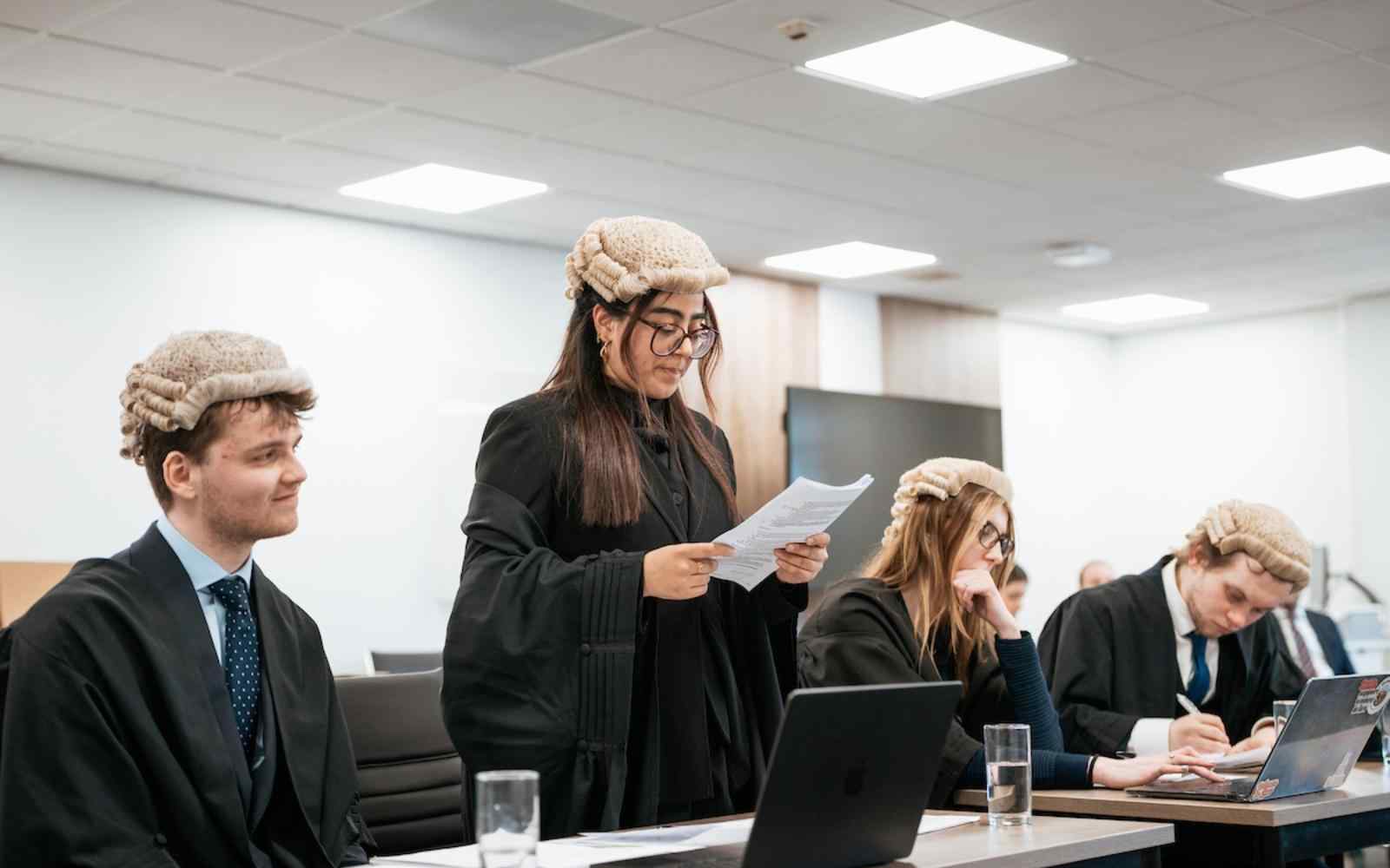 Mock law trial