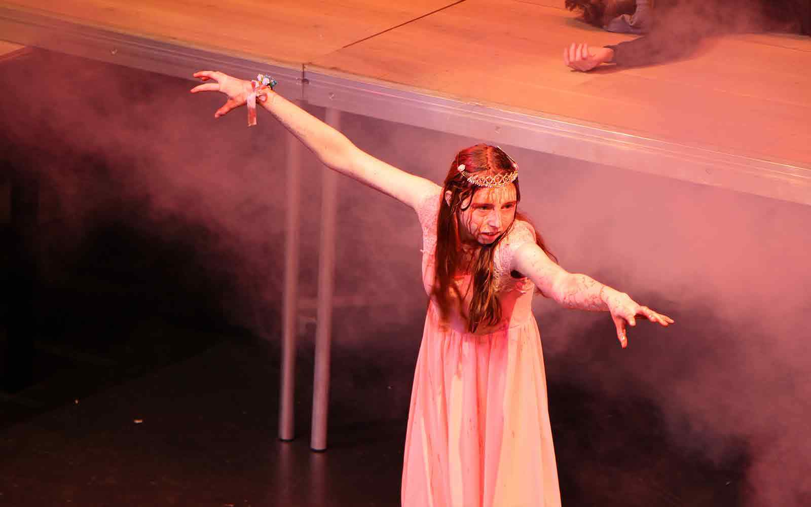 Musical Theatre student in a performance.
