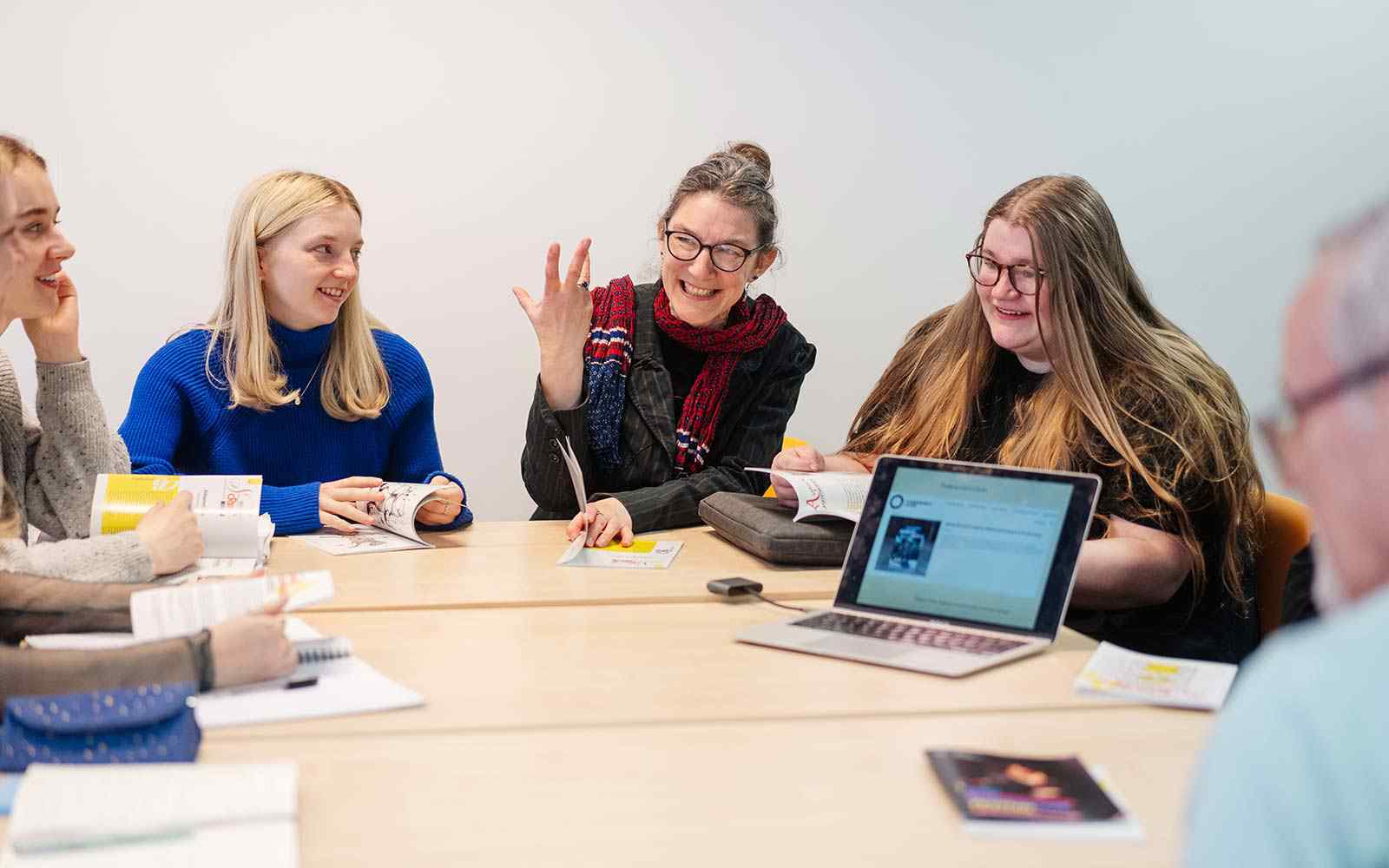 Students at a Shakespeare and Manga seminar.