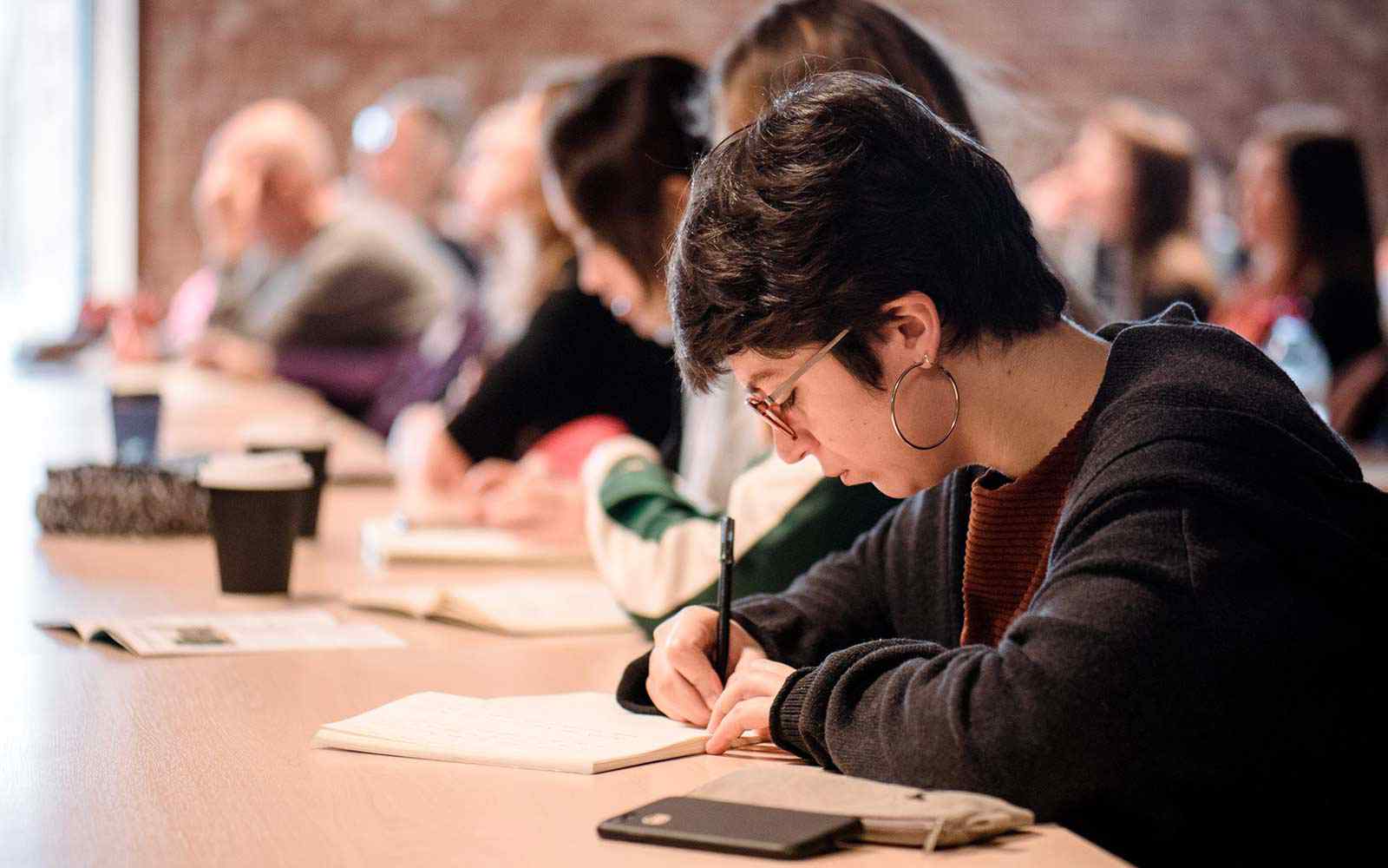 Students in a lecture.