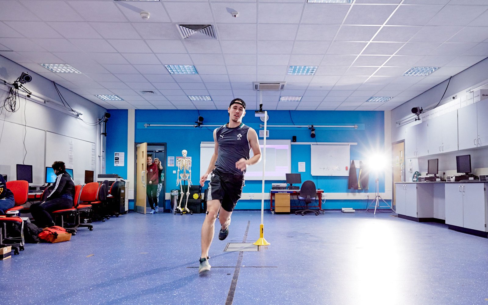 Student in sport lab