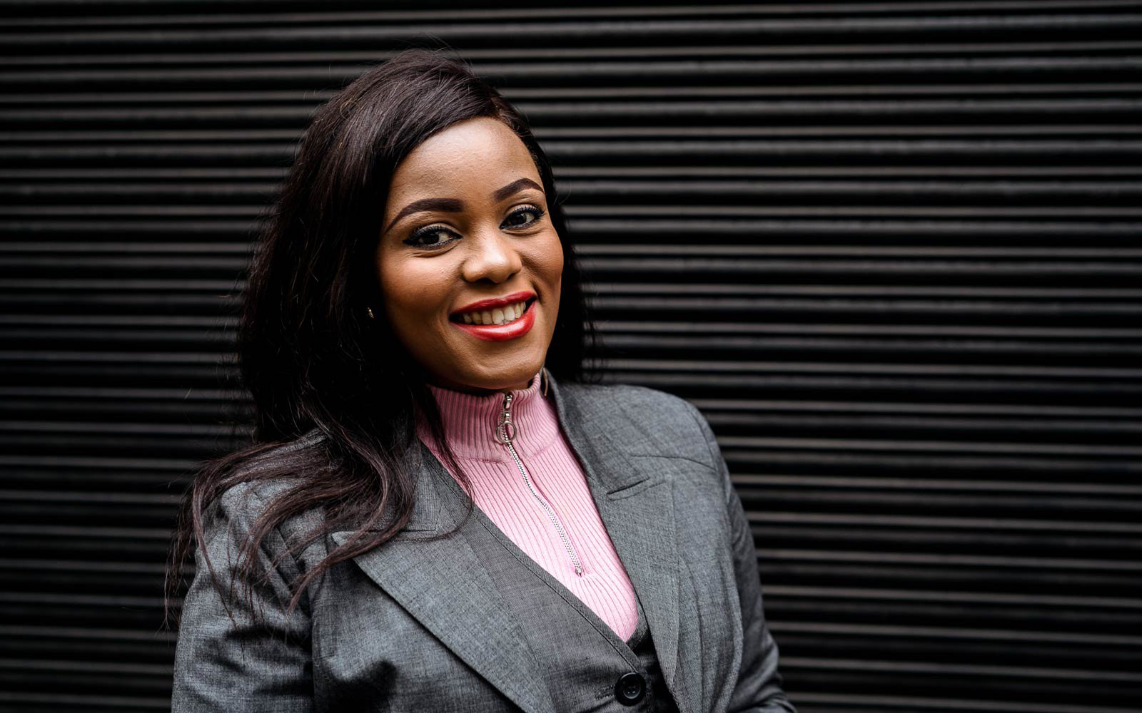 Happy, smartly dressed student