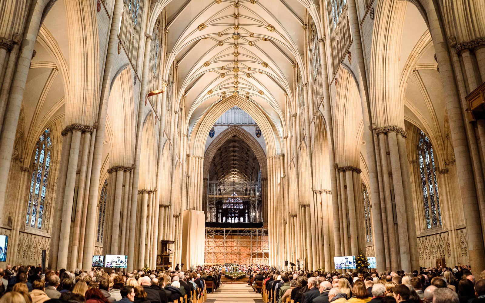 Inside the minster at Graduation