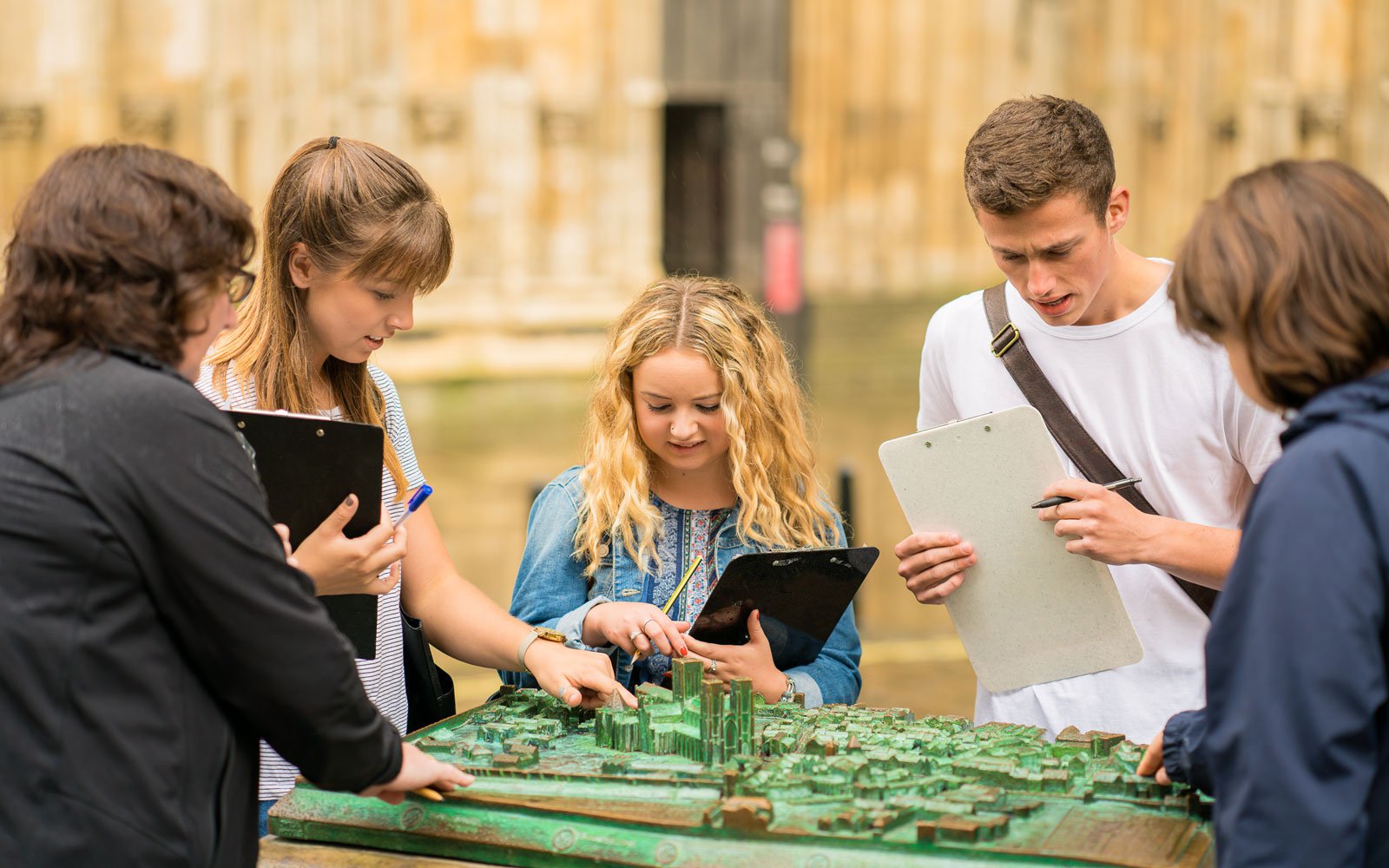 Image of students out on a trip around York