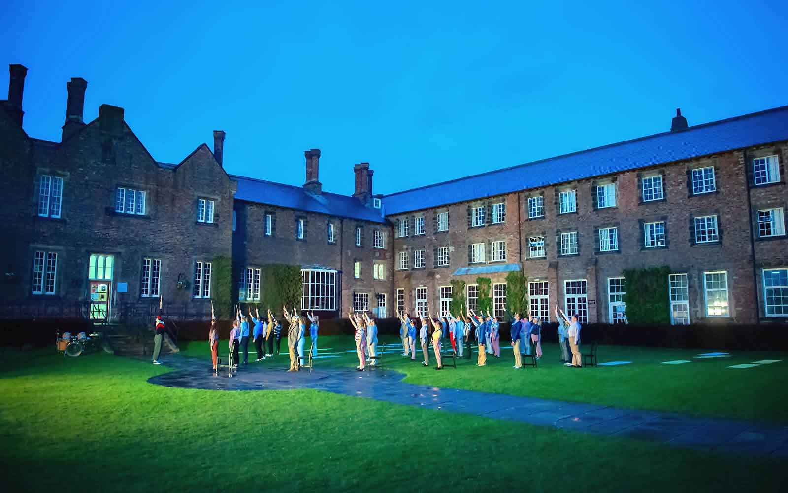 Outdoor performance on campus