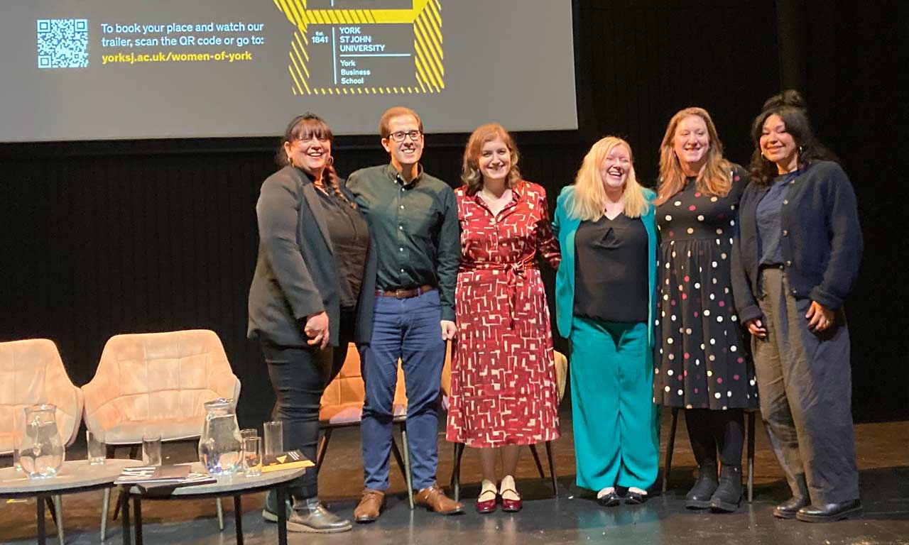 Panel members at Women in York film premiere event. 