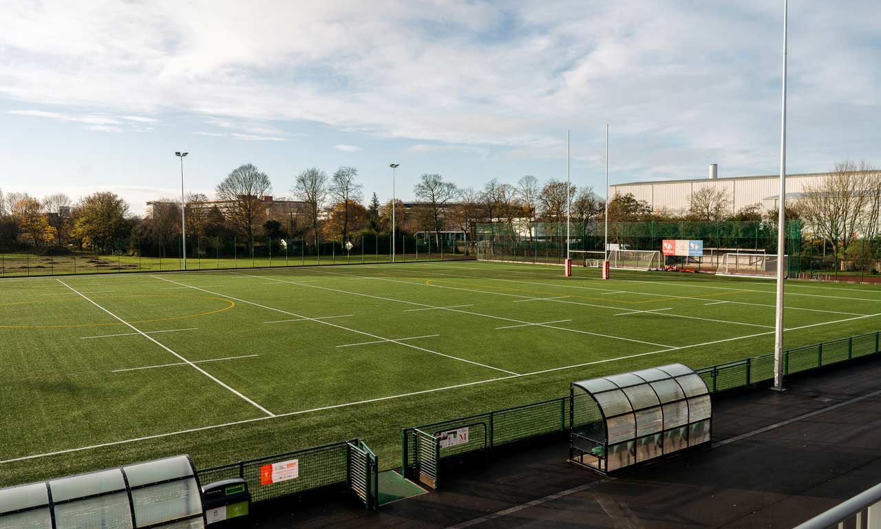 Football field at the York St John University Sports Park. 