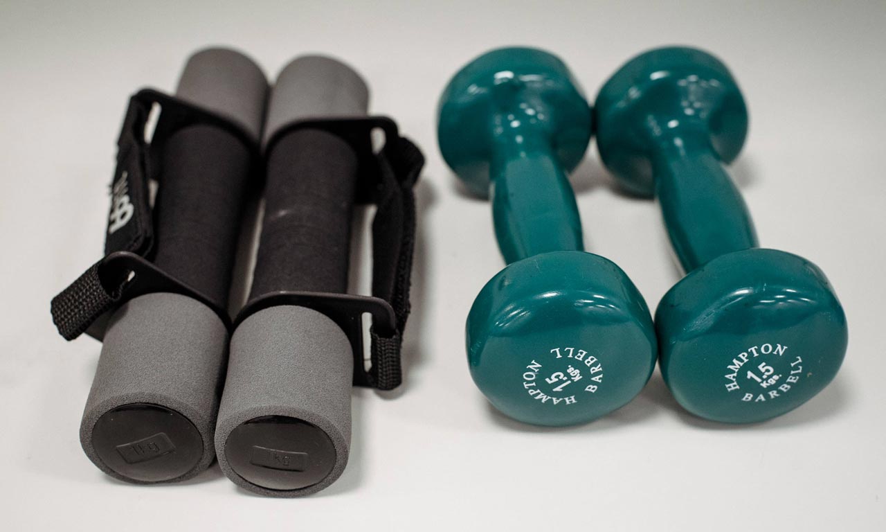 Physiotherapy dumbbells 