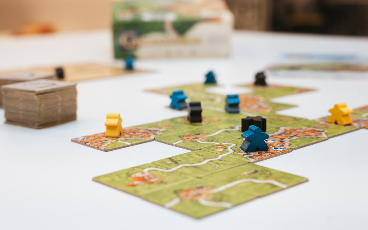 A game of Carcassonne. 