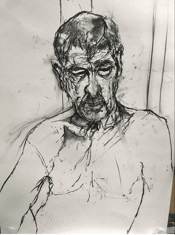 Life drawing of man 