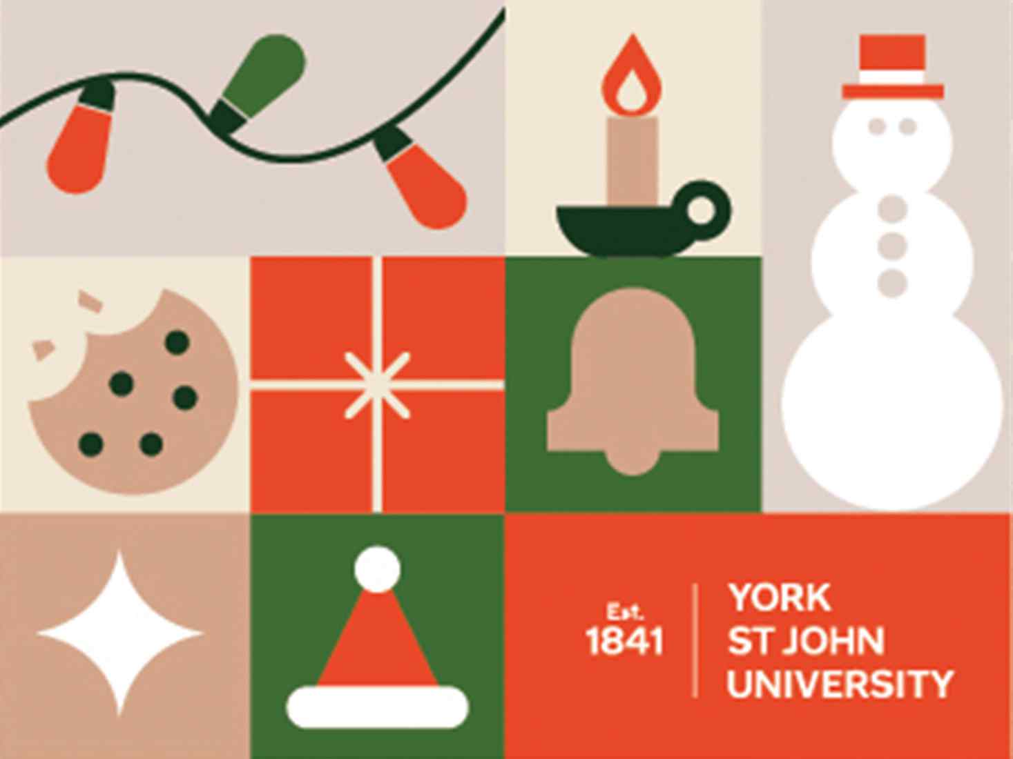 An illustrated Christmas card design 