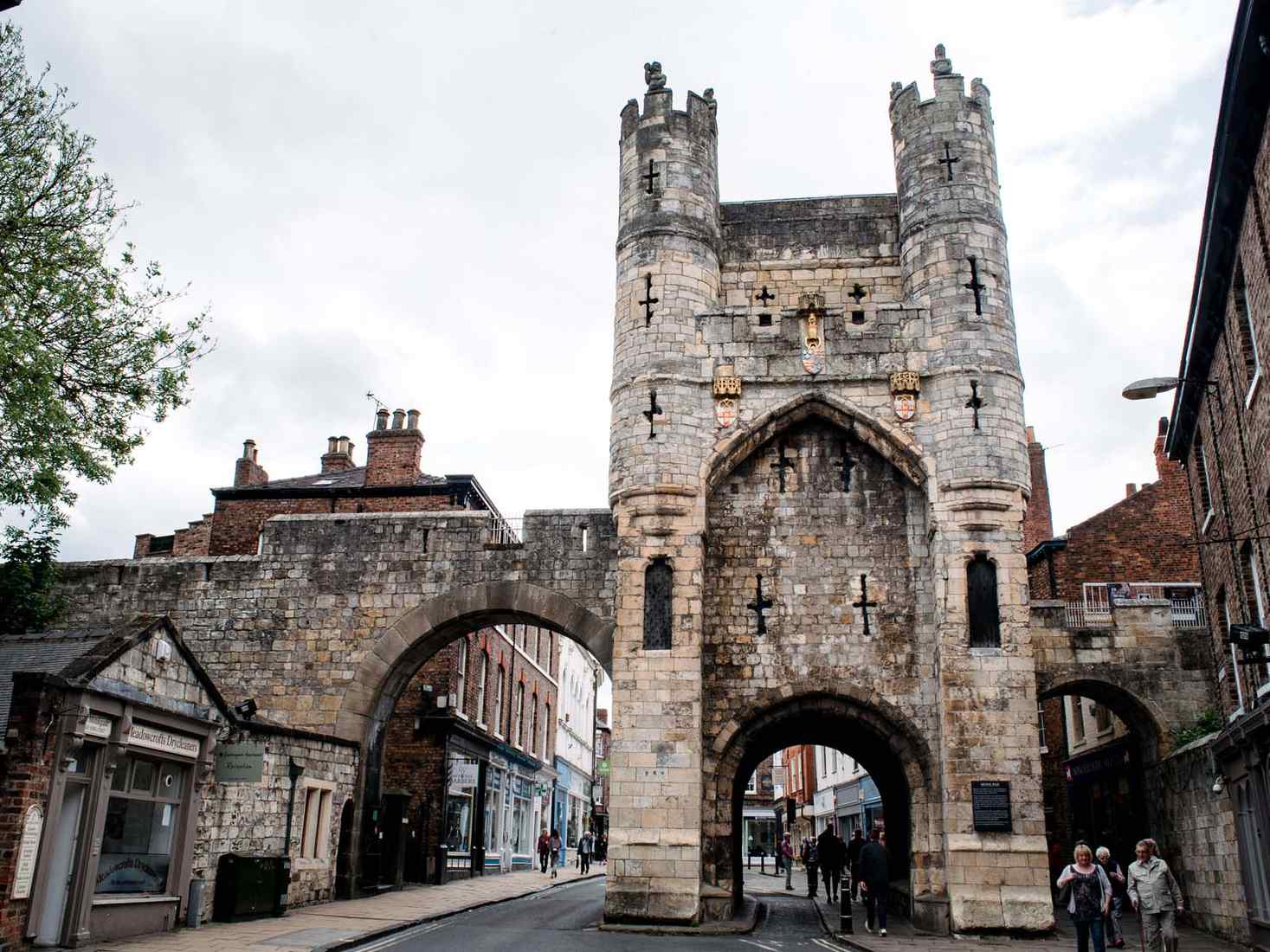 Historic buildings in York city centre 