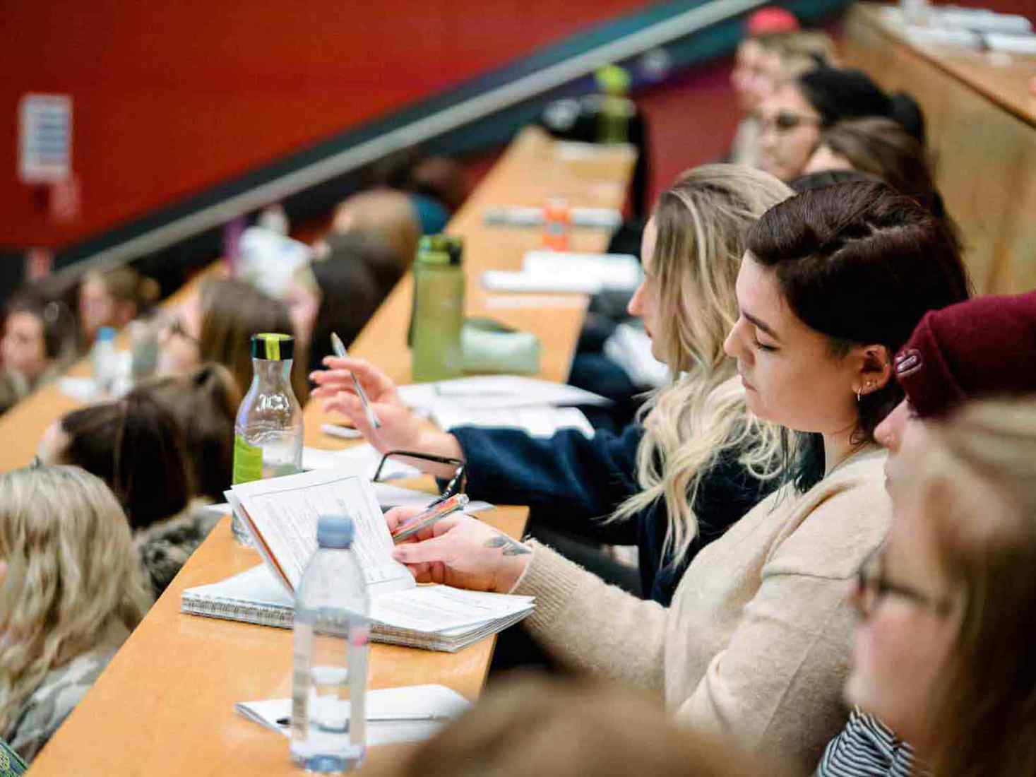 Students in a lecture hall 