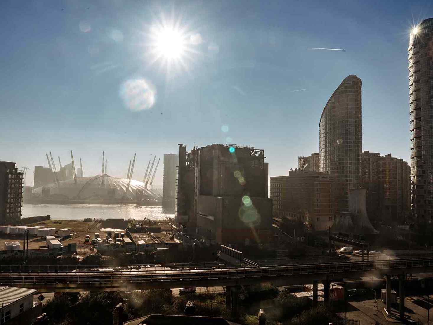 View of the city from London Campus window. 