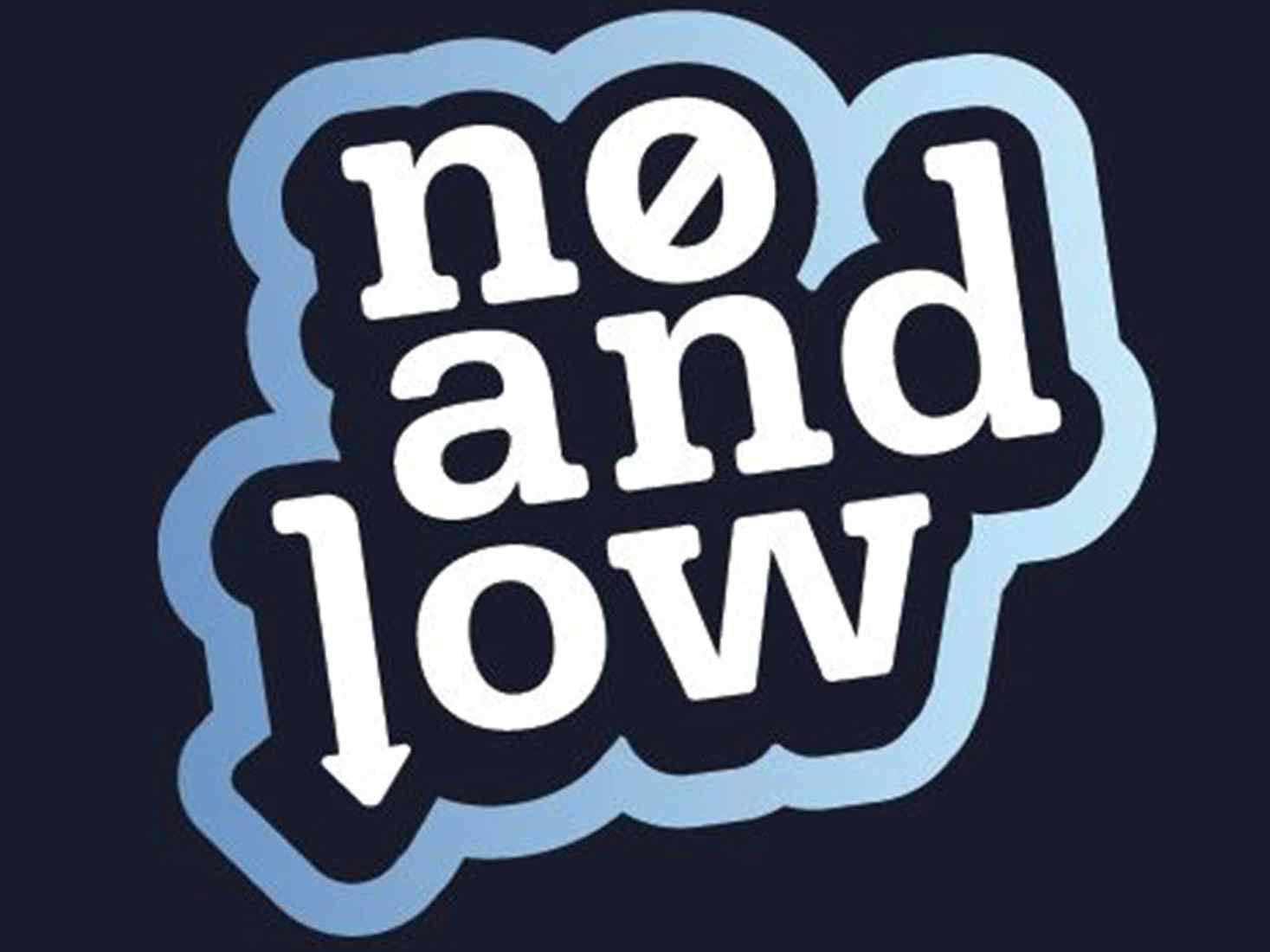 A typographic logo for no and low alcohol 