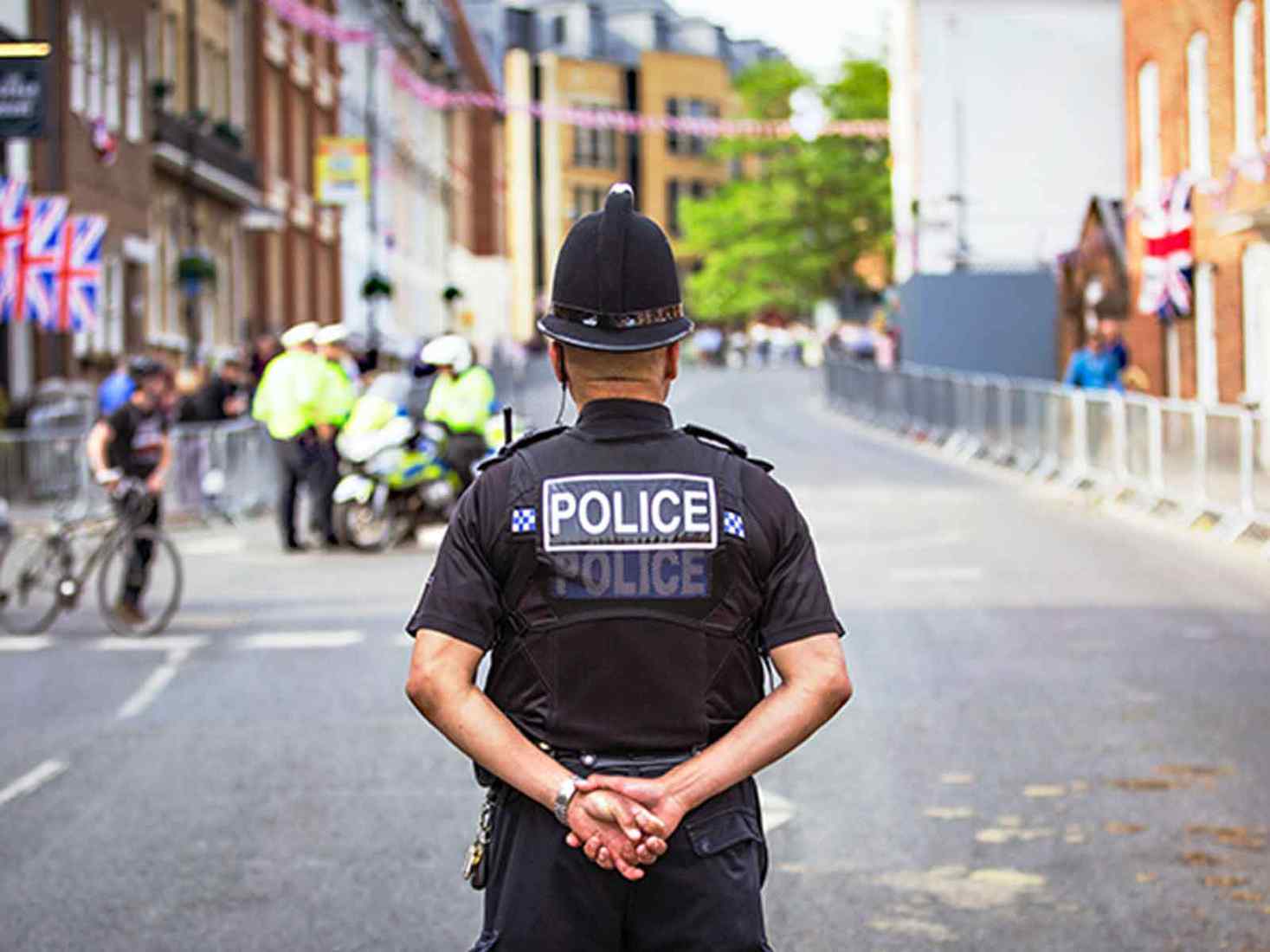 Police officer in a street 