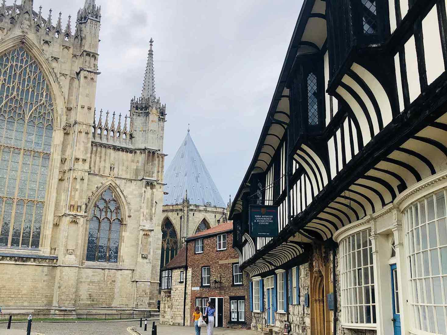 high angle shot of York Minster 