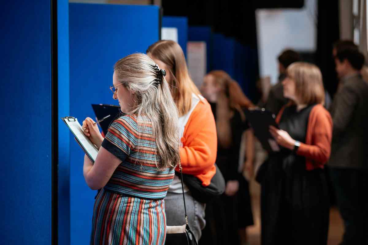 Students at poster show 