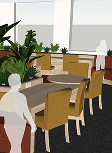 Artist impression of new Student Hub space 